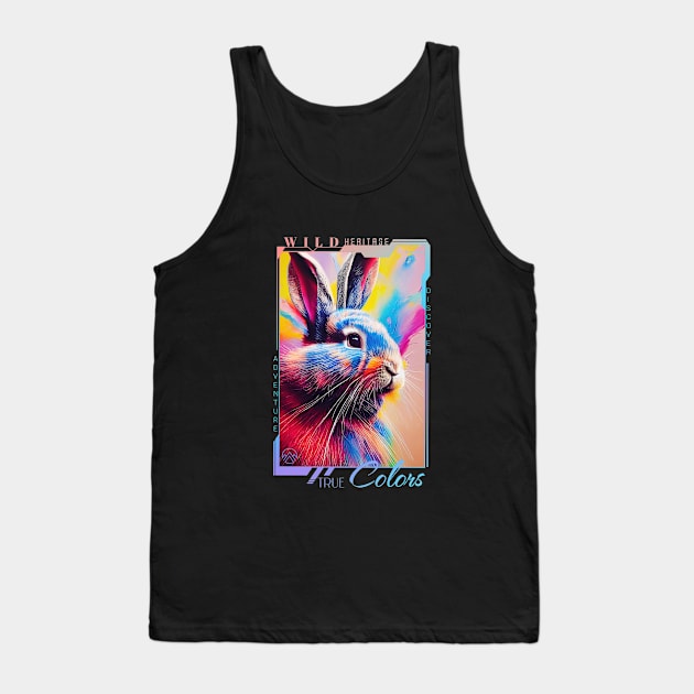 Rabbit Bunny Animal Discovery Adventure Nature Planet Earth Paint Tank Top by Cubebox